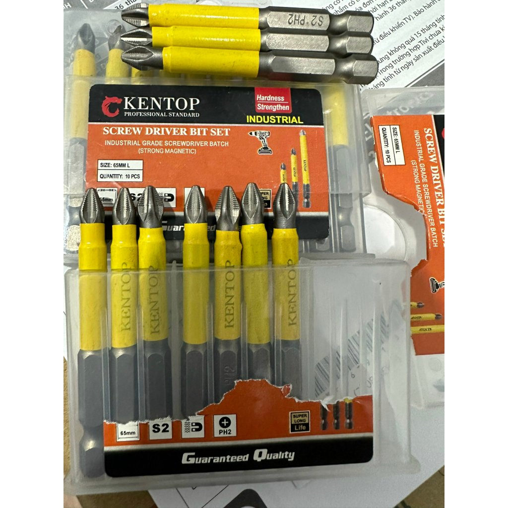 Hộp 10 mũi bắn vít, vặn vít, siết vít Kentop