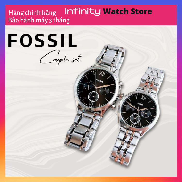 Set ng h c p FOSSIL day thep khong g phong cach thanh l ch model BQ2469SET Shopee Vi t Nam