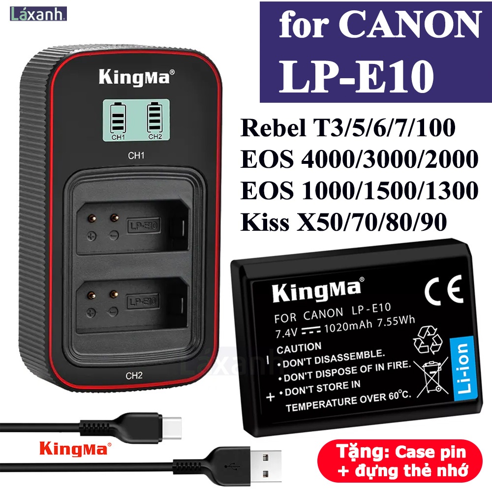 Canon LP-E10 | Pin và Dock sạc máy ảnh Canon EOS 4000D 3000D 1000D ...
