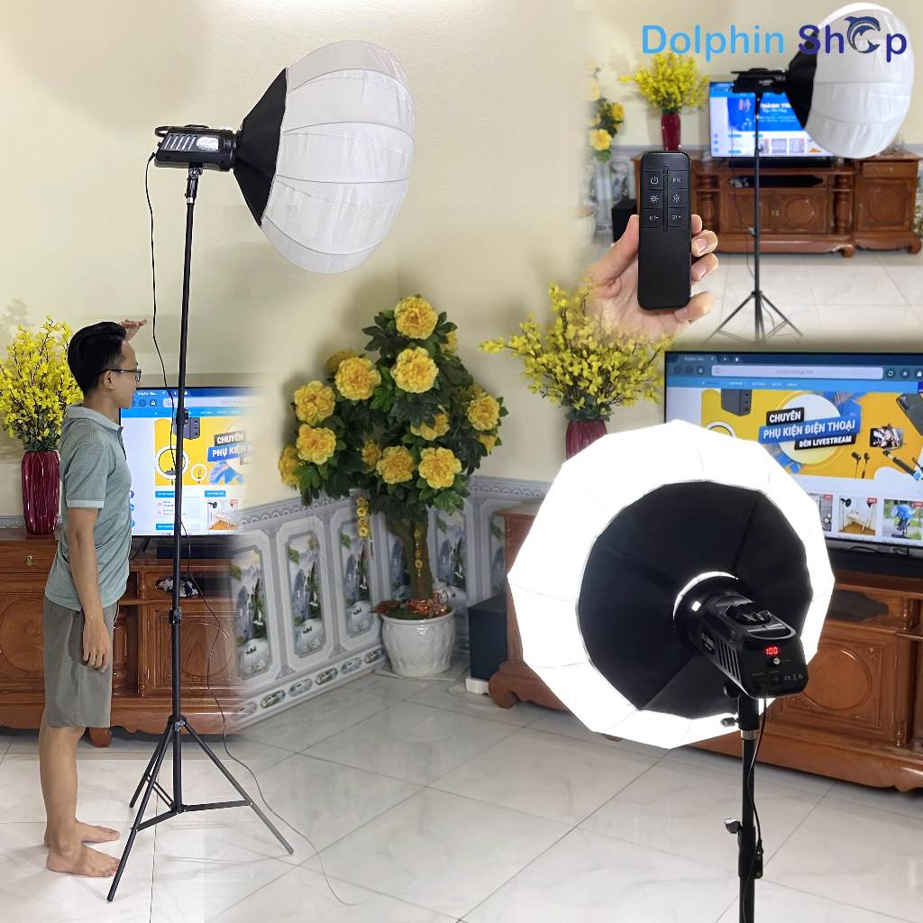 Đèn Studio Hình Cầu Bediro BD400 / SLS500 Hỗ Trợ Chiếu Sáng Chụp Ảnh ...