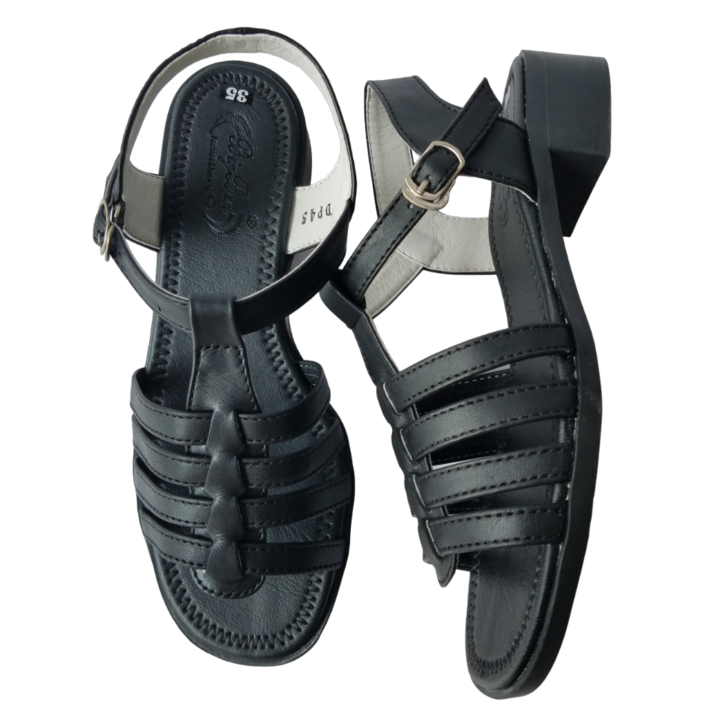 Giày Sandal Cao Gót Nữ Da Bò Thật BIGGBEN Cao 4 Phân HKD757