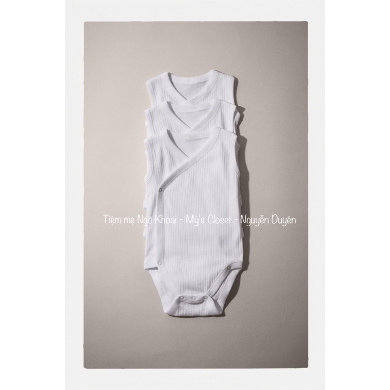 [MD235] Z.A.R.A Body trắng trơn chất liệu thun gân organic cho bé xuất xịn