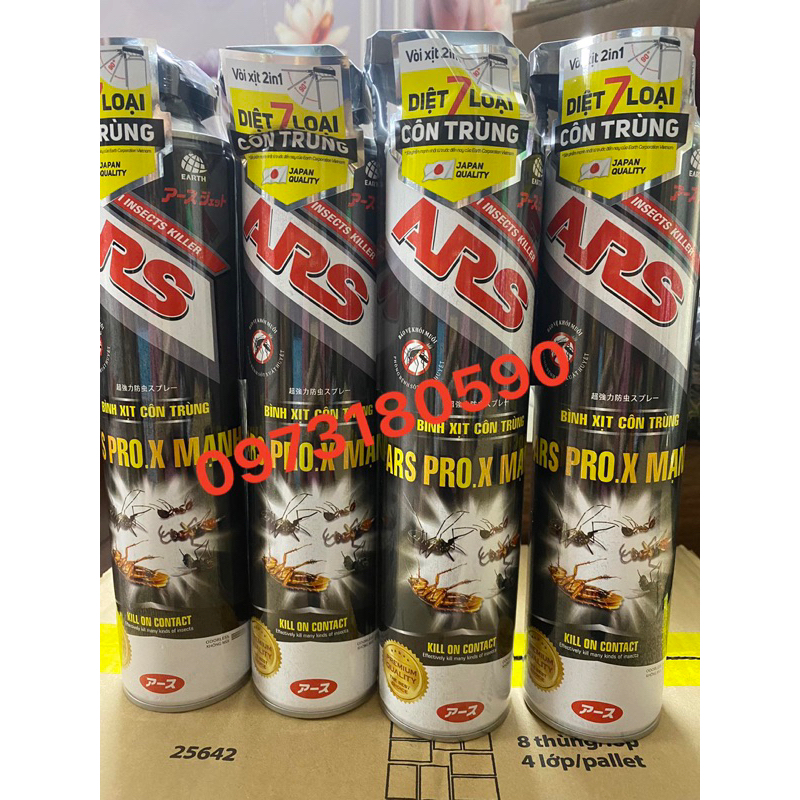 BÌNH XỊT MUỖI ARS PRO X MẠNH 600ml THÁI LAN( MUA 10 Bình tặng 01 dao ...