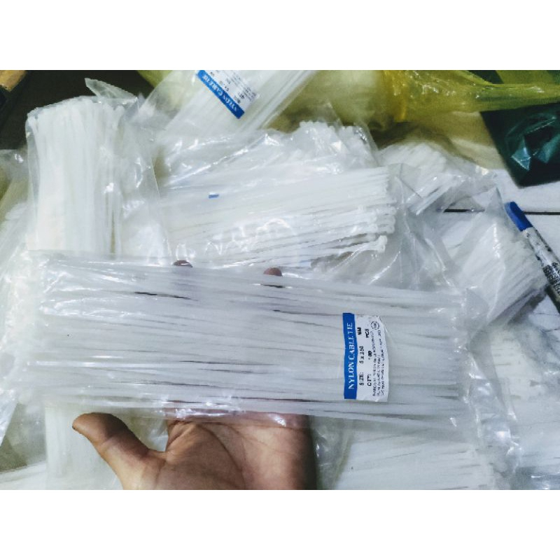 Gói 100 dây rút nhựa dây thít nhựa trắng đen đủ size nhiều kích cỡ