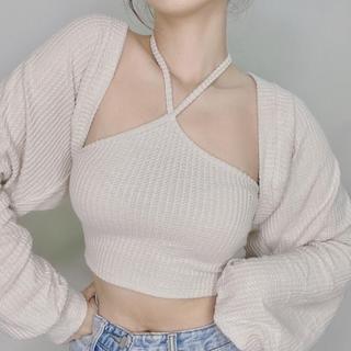 Áo khoác cardigan ngoài croptop len tăm mỏng trắng đen be mịn mùa thu đông VANISA CDG9