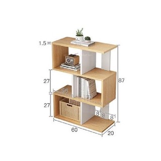 KỆ CHỮ S ĐỂ SÁCH VÀ TRANG TRÍ NHÀ CỬA BẰNG GỖ