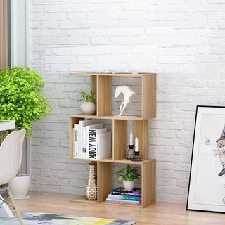 KỆ CHỮ S ĐỂ SÁCH VÀ TRANG TRÍ NHÀ CỬA BẰNG GỖ