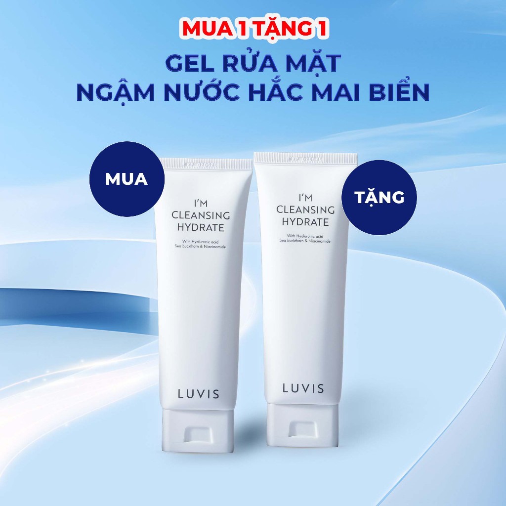 🆗.(Đã bán 75) Combo 2 Hộp Sữa Rửa Mặt dưỡng ẩm Luvis I'm Cleansing Hydrate 120ml