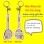 Móc khóa cầu lông bằng gỗ ( Vợt cầu lông - trái Cầu lông ) - inbox gửi tên khắc lên