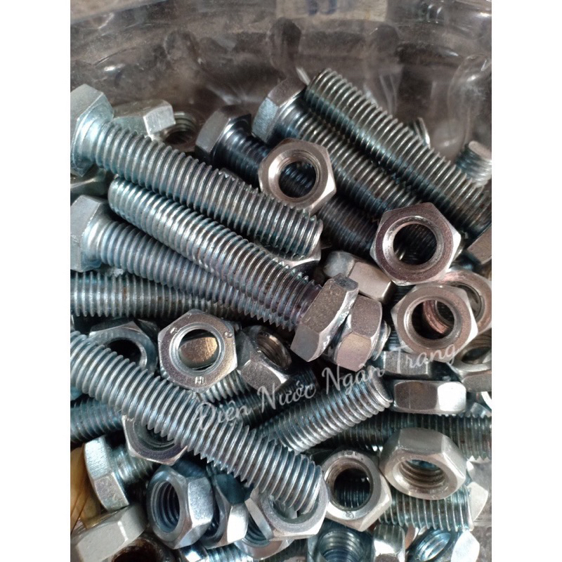 Bu lông sắt, bu long lục giác, bulong con tán 6mm 8mm 10mm 12mm nhiều ...