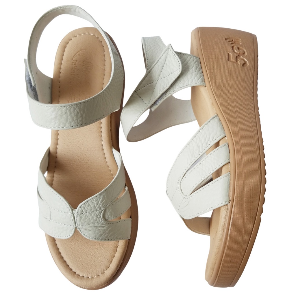 Giày Sandal Đế Xuồng Da Bò Thật BIGGBEN Đế 5 Phân HKD589