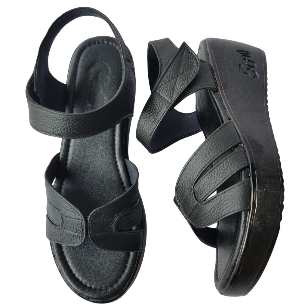Giày Sandal Đế Xuồng Da Bò Thật BIGGBEN Đế 5 Phân HKD589
