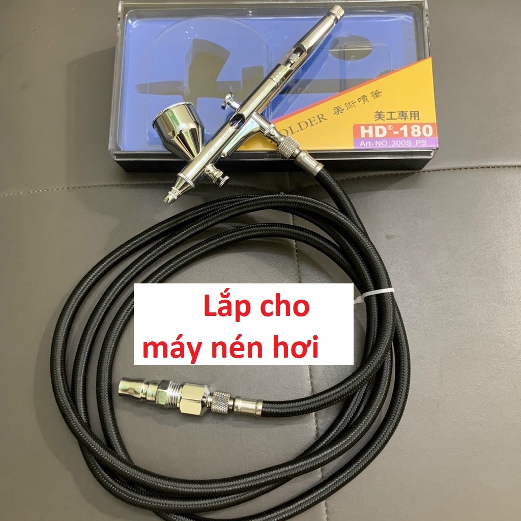 Bộ Airbrush mini lắp cho máy hơi to tuỳ chọn - HD130 HD131 HD180 ...