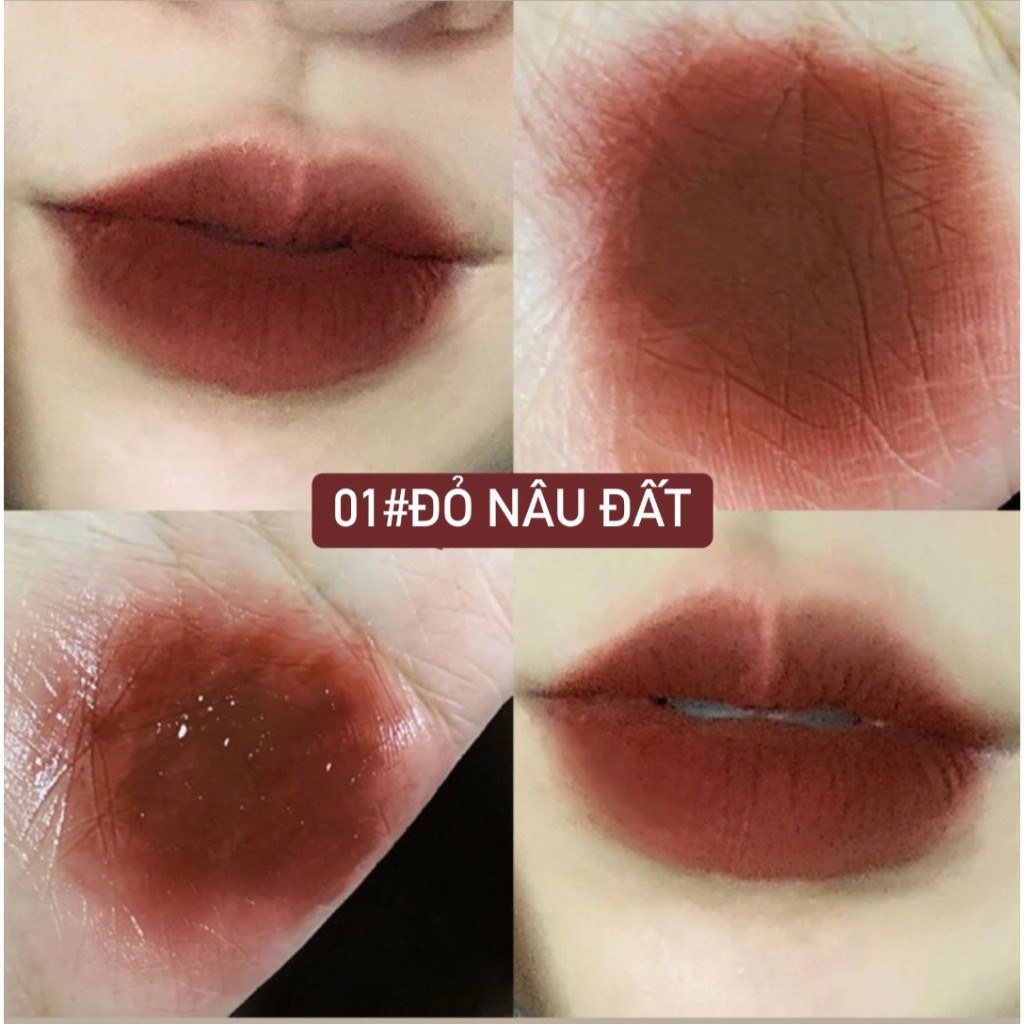 SET Son Kem Lì DANMOLU Hương Dâu Cam Màu Son Chuẩn Toàn Màu Đẹp Chuẩn Chính Hãng Nội Địa Trung SS02