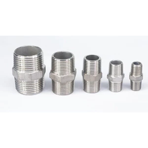 NỐI HAI ĐẦU REN, KÉP INOX 304 PHI 13mm - 17mm - 21mm - 27mm - 34mm