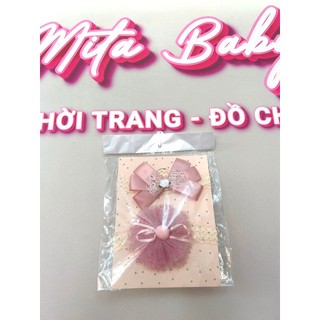 SET 2 TURBAN CHO BÉ GÁI SIÊU ĐẸP CHẤT COTTON CO GIÃN - MỀM MỊN-ĐÁNG YÊU
