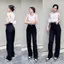 YURI JEANS - Quần Jeans ông Suông Nữ Lưng Cao Cạp Nút
