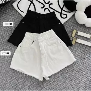 YURI JEANS - Quần Sọt TRắng- Đen KHÔNG RÁCH