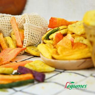 Thập Cẩm Rau Củ Sấy Giòn Nguyên Miếng Không Đường - Snack Lành Mạnh Cho Sức Khỏe, Ăn Vặt Không Lo Tăng Cân