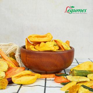 Thập Cẩm Rau Củ Sấy Giòn Nguyên Miếng Không Đường - Snack Lành Mạnh Cho Sức Khỏe, Ăn Vặt Không Lo Tăng Cân