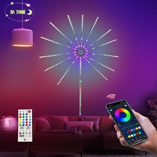 Bộ Đèn Led Pháo Hoa Tết Nháy Theo Nhạc Kết Nối Bluetooth, Đèn Led Hiệu Đầy Màu Sắc 5V Trang Trí Tết