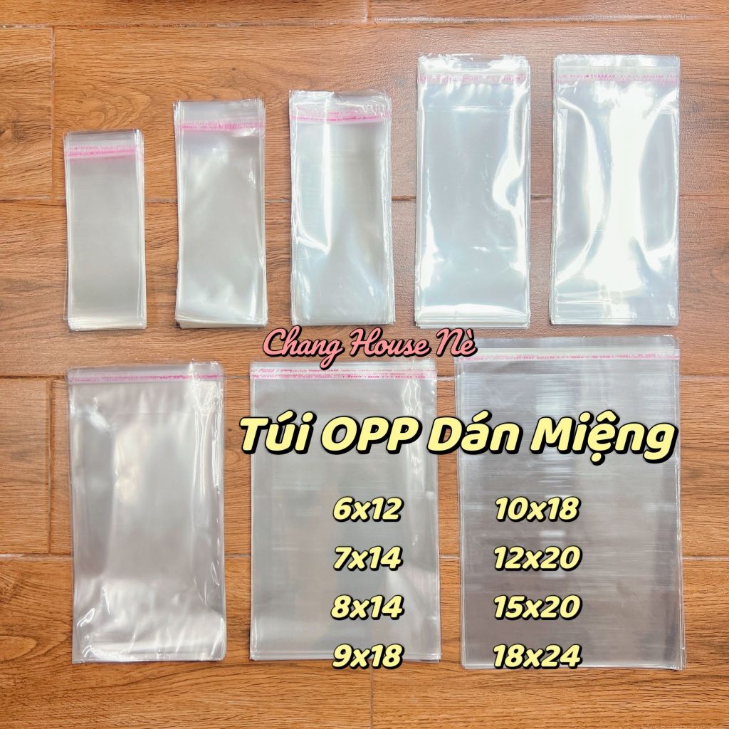 100gr Túi bóng kính trong suốt dán miệng Túi OPP dán miệng Túi bóng ...