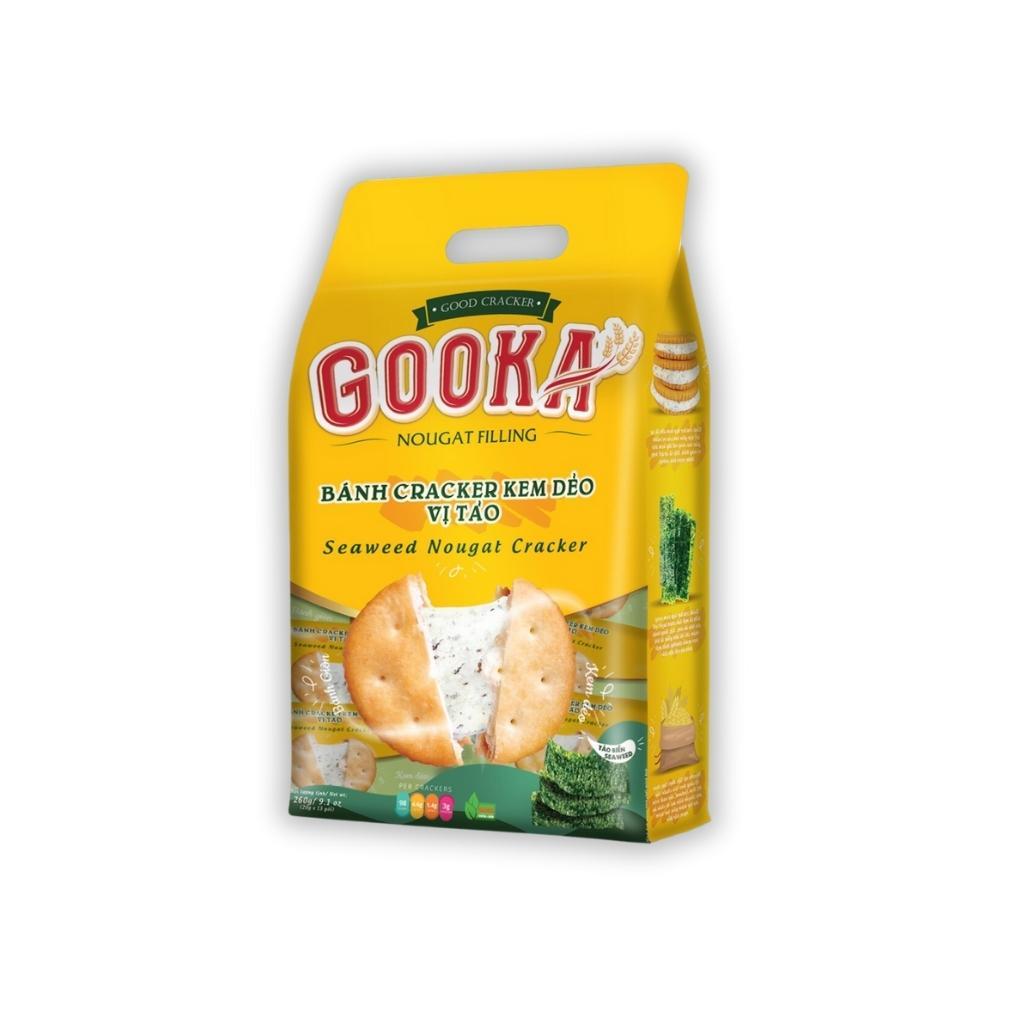 Ảnh Bánh Gooka Cracker Nougat Filling Vị Tảo Biển Bibica 1
