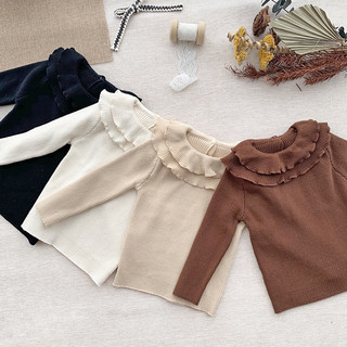 𝐀𝐩𝐫𝐢𝐥 𝐛𝐞́𝐛𝐞́ - Cutemily Áo len giữ nhiệt mùa đông cổ bèo Phong Cách Hàn Quốc Cho Bé Gái dễ thương