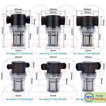 Bộ lọc nước cho nước sinh hoạt gia đình máy rửa xe cao áp - Lọc thô inox