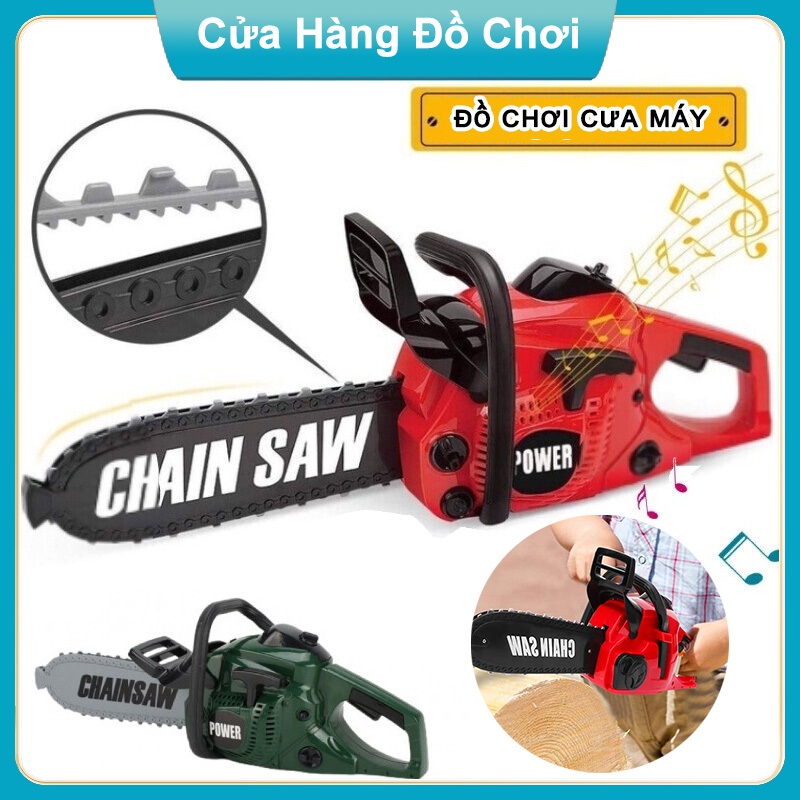 Máy Cưa Xích Trẻ Em Đồ Chơi Điện Mô Phỏng Gỗ Dăm Đồ Chơi Cưa Máy Của Bé Trai