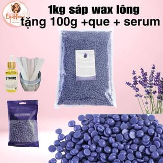 [ Che Tên] Hũ 1kg tặng 100gr + que+ serum sáp wax lông cao cấp SIÊU BÁM LÔNG LYIHOME sáp wax dẻo mùi thơm dễ chịu