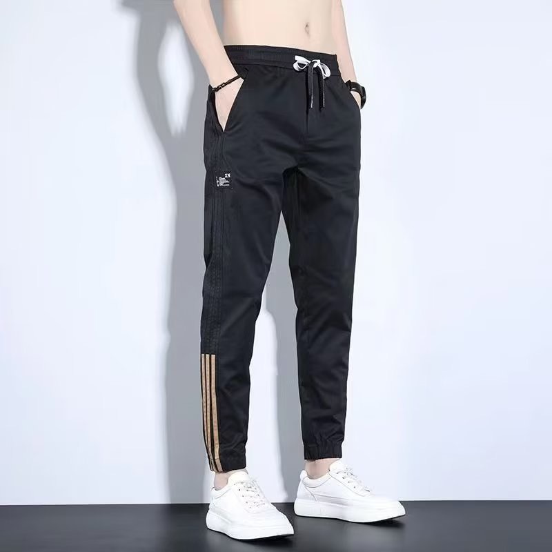 Quần Thể Thao Nam 3 Sọc Phối Túi Khóa Quần Nam Thu Đông Co Giãn Ống Suông ,Ống Côn - unisex L1