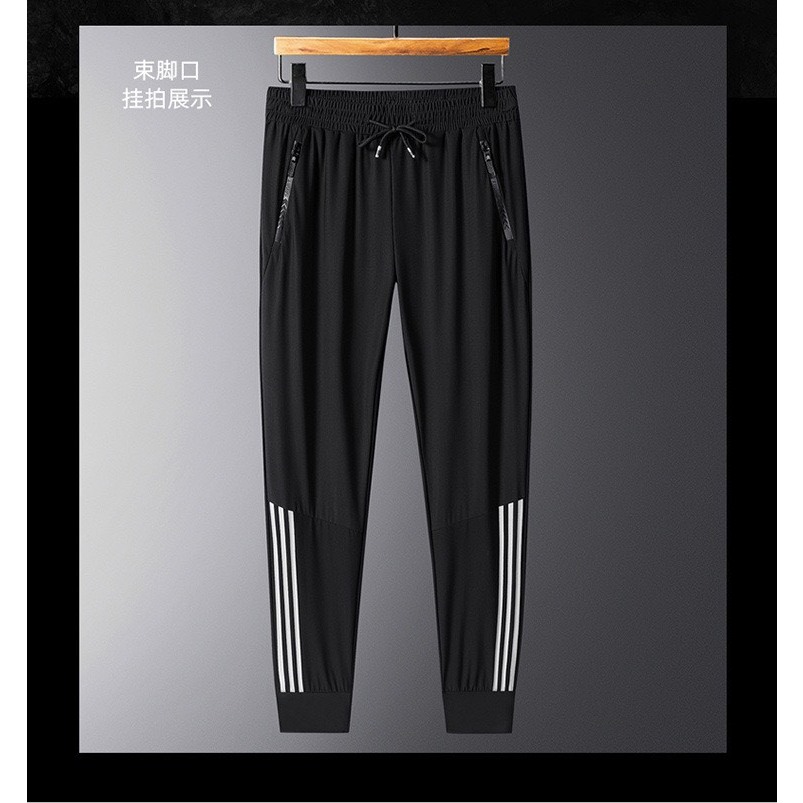 Quần Thể Thao Nam 3 Sọc Phối Túi Khóa Quần Nam Thu Đông Co Giãn Ống Suông ,Ống Côn - unisex L1