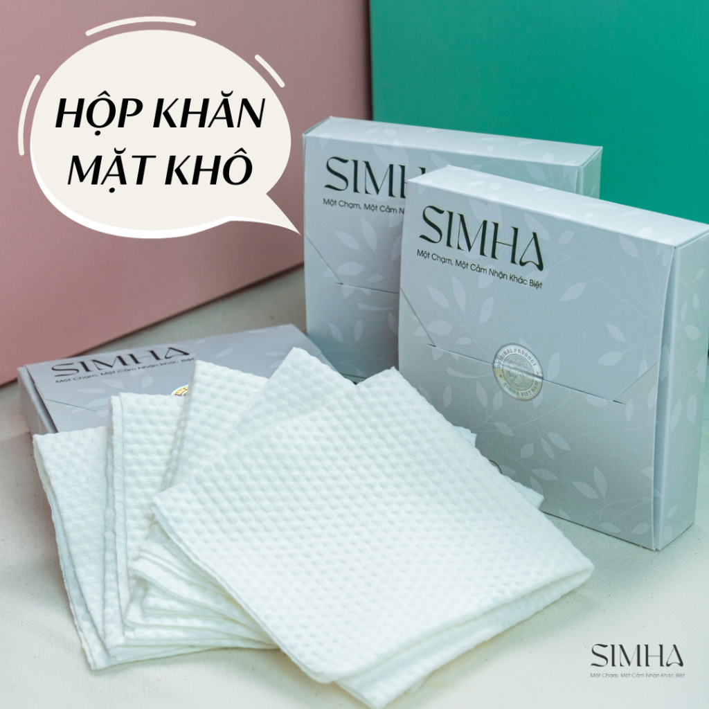 Hộp khăn mặt khô sử dụng 1 lần SIMHA dùng hằng ngày đa năng