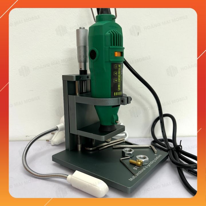 Bộ máy mài kèm đế cố định LW-T1 dùng mài, khoan, cắt, đánh bóng chi tiết nhỏ