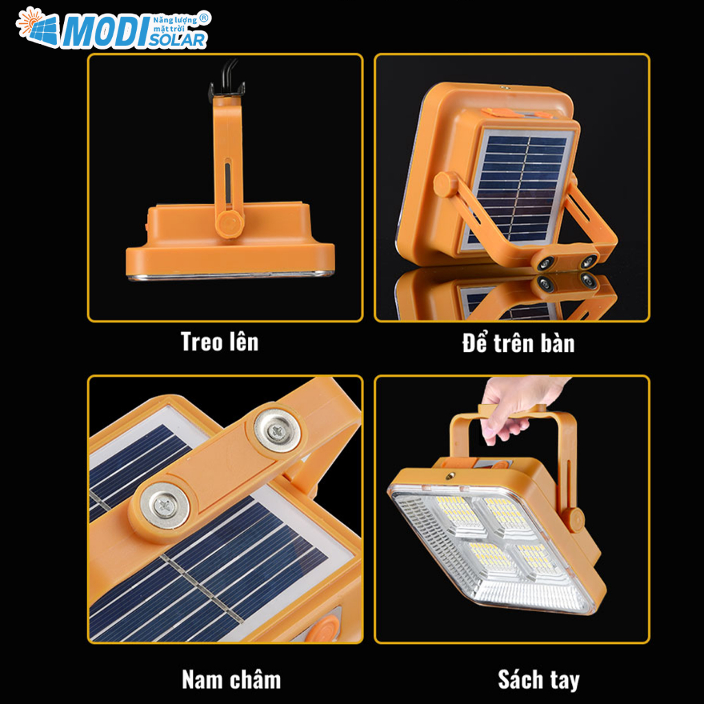 Ảnh Đèn Tích Điện Năng Lượng Mặt Trời MODI SOLAR Đa Năng Xách Tay Siêu Sáng, Chống Nước 3