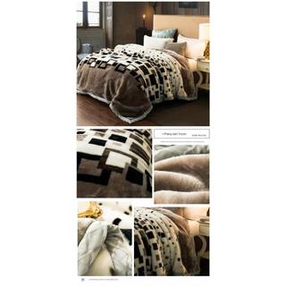 Chăn mền nhung 3KG lông tuyết 2 lớp nhung siêu ấm cotton mền mịn 1m6x2m nhập tại xưởng bao đẹp cao cấp