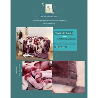 Chăn mền nhung 3KG lông tuyết 2 lớp nhung siêu ấm cotton mền mịn 1m6x2m nhập tại xưởng bao đẹp cao cấp