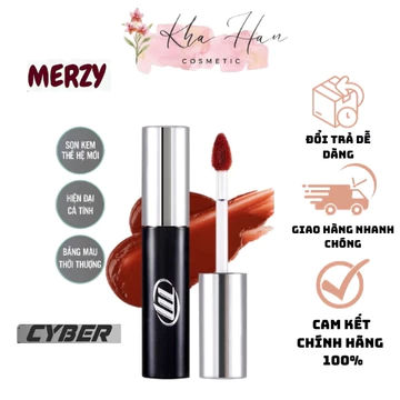 (SALE) Son Merzy Cyber Mellow Tint Kem Lì, Mịn Mượt Nhẹ Môi, Bền Màu 4g