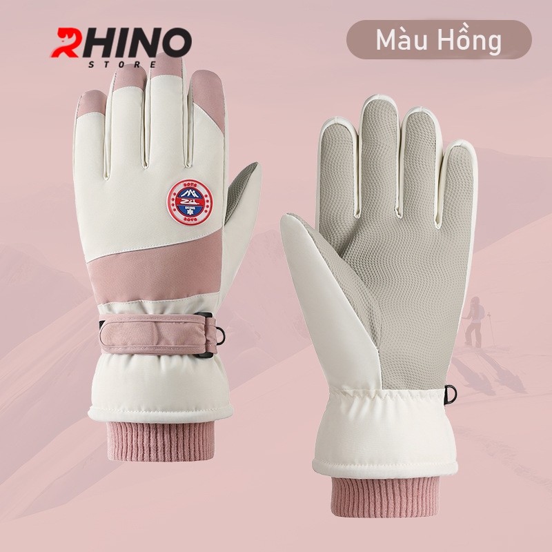 Ảnh Găng tay lót lông cừu giữ ấm mùa đông chống gió Rhino G904 chống trượt đi xe máy, xe đạp cho nam nữ, 2