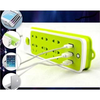 Ổ Cắm Điện Đa Năng Thông Minh Chống Giật 6 cổng cắm 3 Cổng USB dây dài 1m3 Tiện Dụng An Toàn khi sử dụng