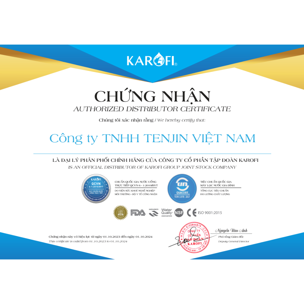 Lõi Số 2 Cation Resins Karofi Làm Mềm Nước Cứng Dòng Cắm Nhanh
