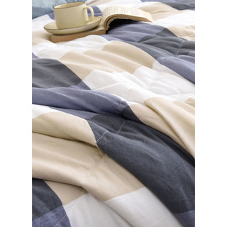 [BH 1 NĂM] Chăn mền cotton chần bông dùng 2 mặt giặt được máy giặt đắp thoáng mát 1.6x2m cao cấp