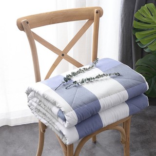 [BH 1 NĂM] Chăn mền cotton chần bông dùng 2 mặt giặt được máy giặt đắp thoáng mát 1.6x2m cao cấp