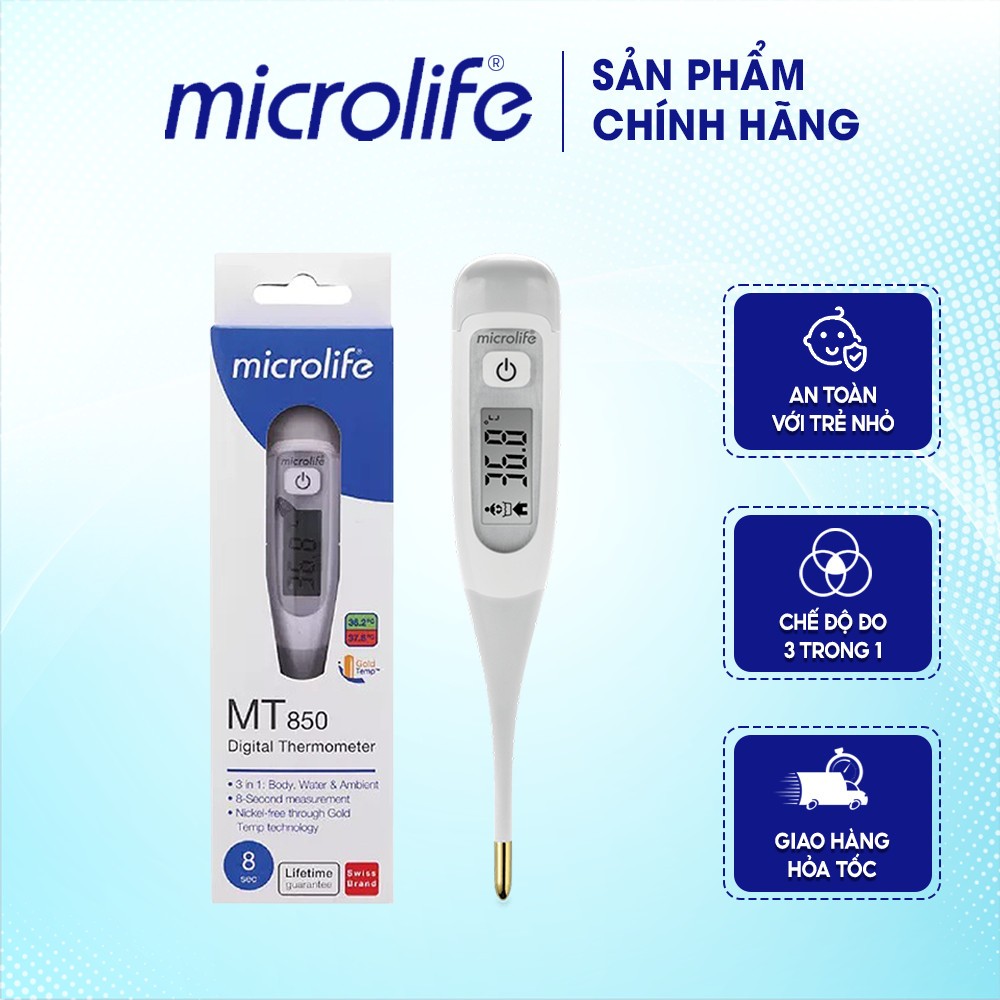 Ảnh Nhiệt kế điện tử đầu dẻo Microlife MT850, bảo hành trọn đời - 01 chiếc 1