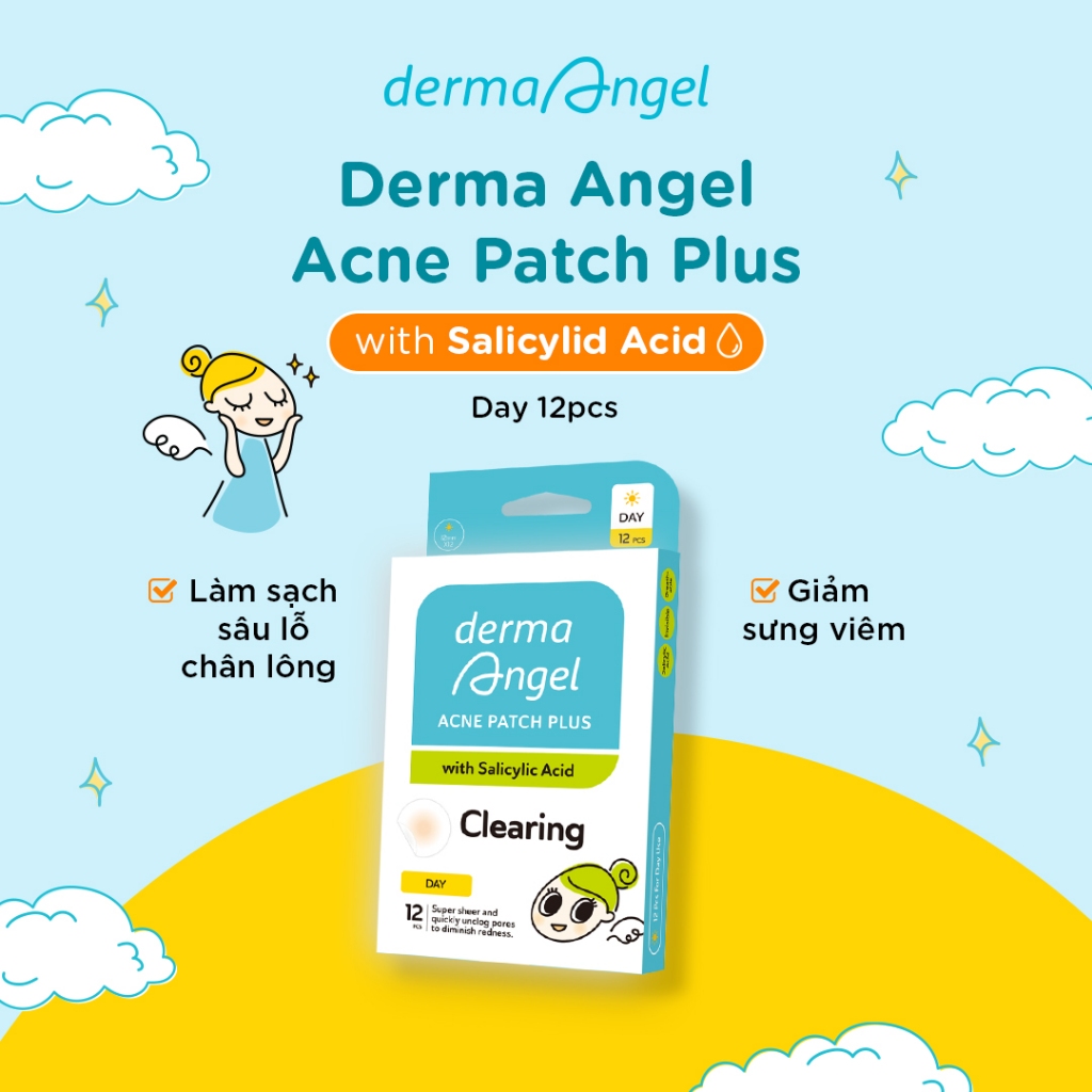 Ảnh Miếng Dán Mụn Derma Angel Acne Patch Plus with Salicylic Acid Day 12 Miếng 2