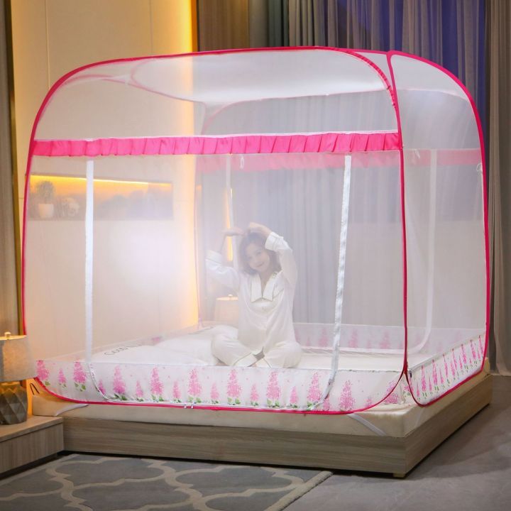 Màn chụp tự bung đỉnh vuông đáy kín cao cấp chính hãng TOPAZ phân phối chống mọi loại muỗi giao màu ngẫu nhiên