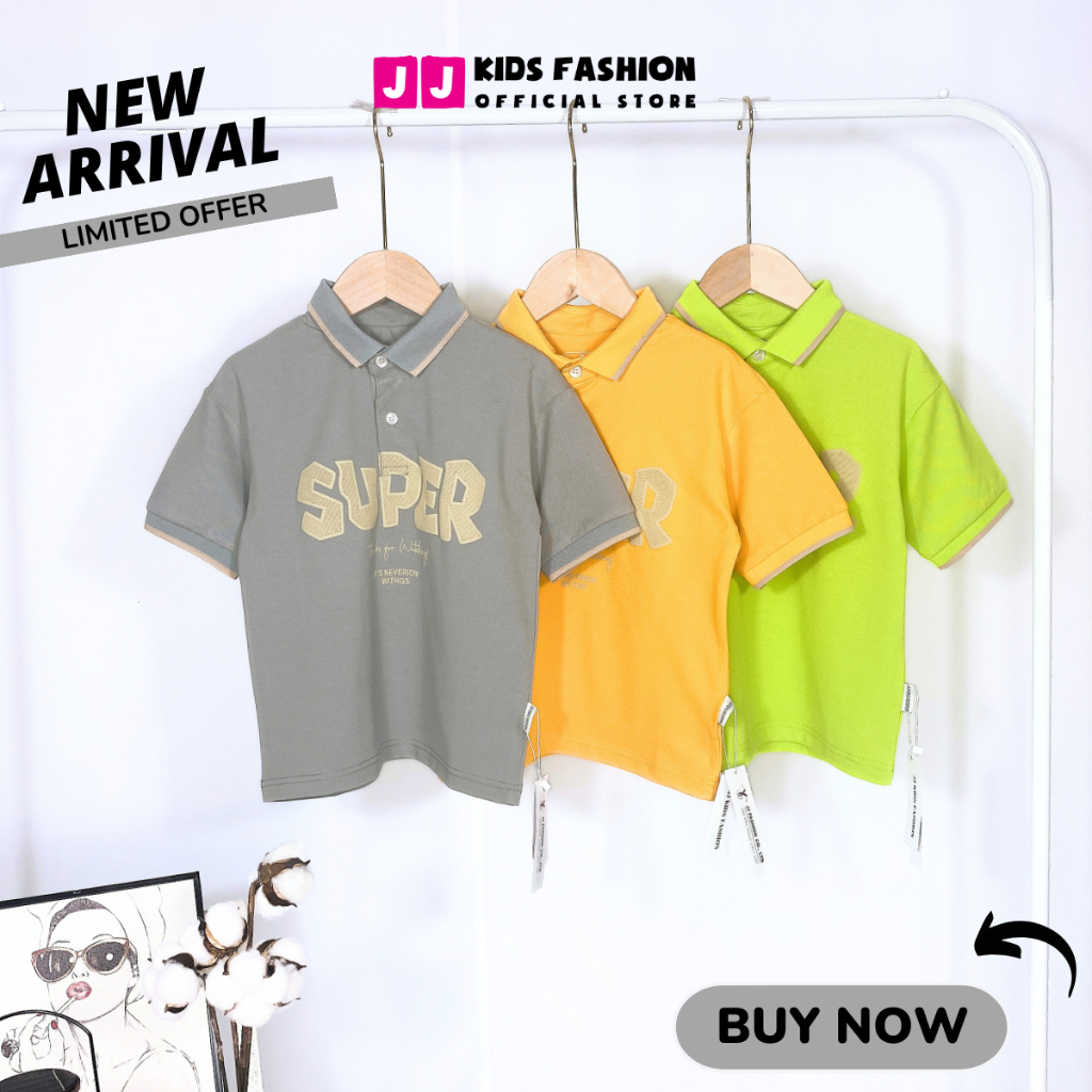 Áo Thun Polo Bé Trai Vải Cotton Cá Sấu - Quần Áo Trẻ Em Cao Cấp | JJ Kids Fashion