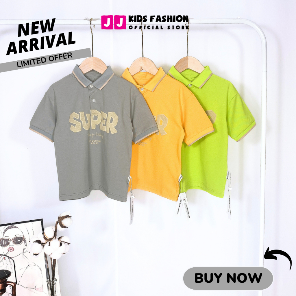 Áo Thun Polo Bé Trai Vải Cotton Cá Sấu - Quần Áo Trẻ Em Cao Cấp | JJ Kids Fashion