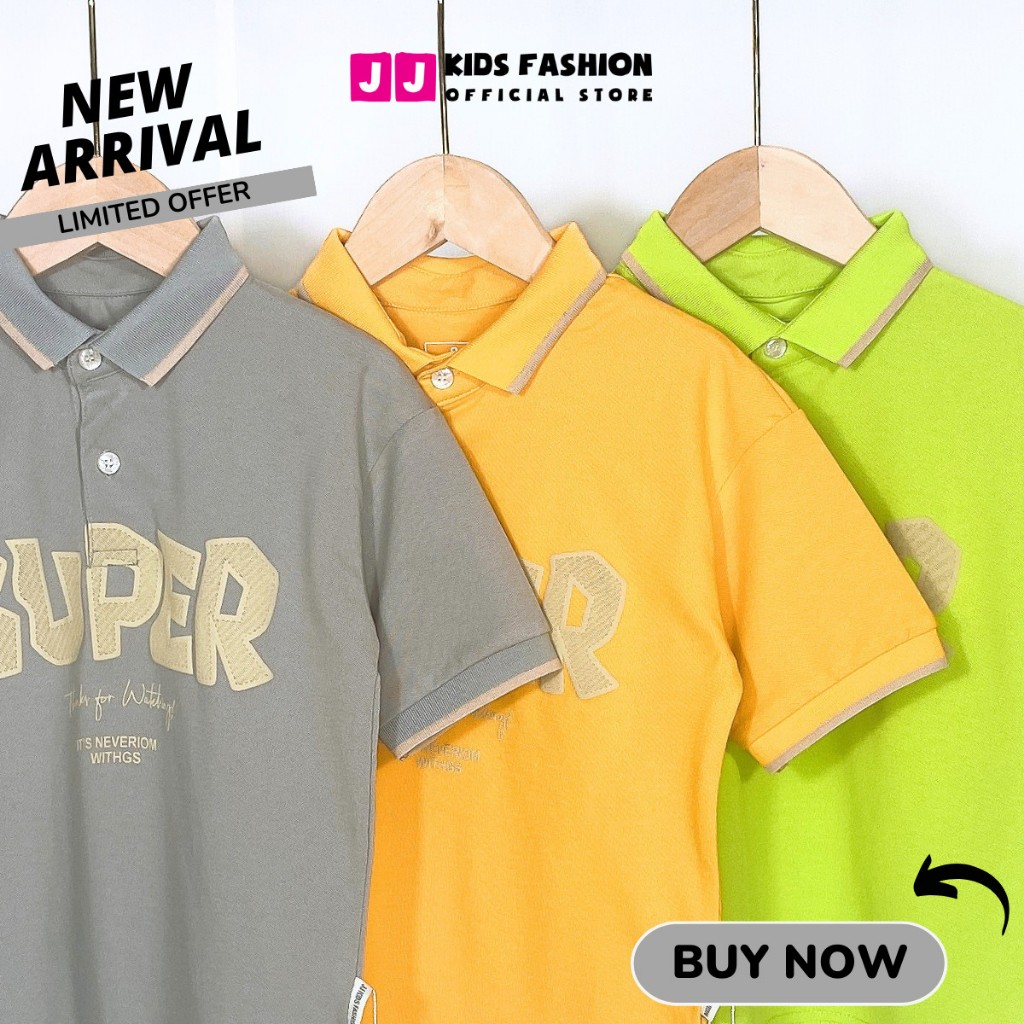 Áo Thun Polo Bé Trai Vải Cotton Cá Sấu - Quần Áo Trẻ Em Cao Cấp | JJ Kids Fashion